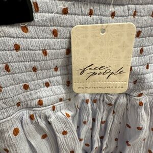 Free People Light Blue Polka Dot Skort